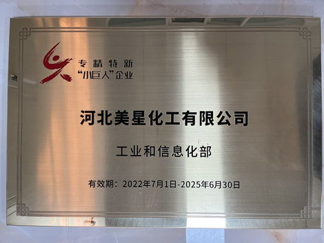 河北美星：入選2022年國(guó)家專精特新&ldquo;小巨人&rdquo;企業(yè)、2022年第一批河北省&ldquo;專精特新&rdquo;中小企業(yè)